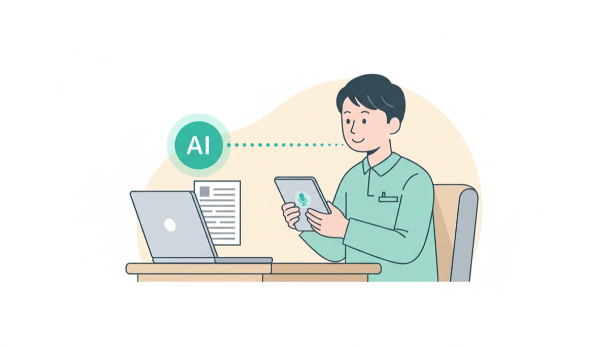 記録・報告文書のドラフト作成のイメージ